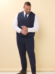 BadRhino Big & Tall Blue Tweed Waistcoat - Image 2 of 6