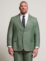 BadRhino Big & Tall Green Textured Suit Jacket - Image 1 of 7