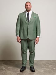 BadRhino Big & Tall Green Textured Suit Jacket - Image 2 of 7