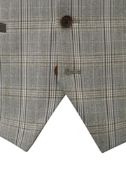 Skopes Grey Tailored Fit Single Breasted Dettori Check Suit Waistcoat - Image 5 of 5