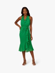 Adrianna Papell Green Surplice Combo Dress - Image 1 of 6