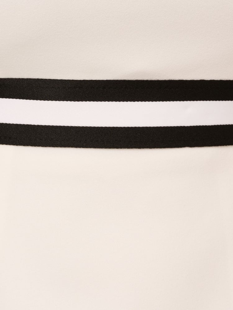Adrianna Papell Crepe Ribbon Short White Dress - Image 6 of 6