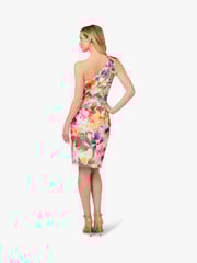 Adrianna Papell Pink Print One Shoulder Dress - Image 3 of 7