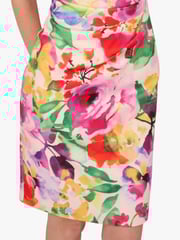 Adrianna Papell Pink Print One Shoulder Dress - Image 6 of 7