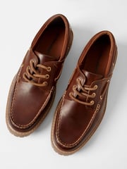 Threadbare Brown Chunky Boat Shoes - Image 2 of 4