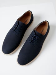 Threadbare Navy Faux Suede Desert Shoes - Image 2 of 4