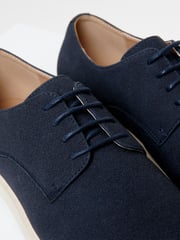 Threadbare Navy Faux Suede Desert Shoes - Image 3 of 4