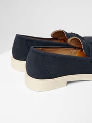 Threadbare Navy Faux Suede Tassel Loafers - Image 4 of 4