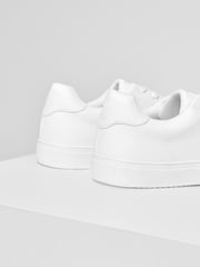 Threadbare White PU Court Trainers - Image 4 of 4