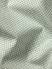 Charles Tyrwhitt Green Slim Fit Slim Fit Non-Iron Cutaway Collar Gingham 100% Cotton Shirt - Image 6 of 6