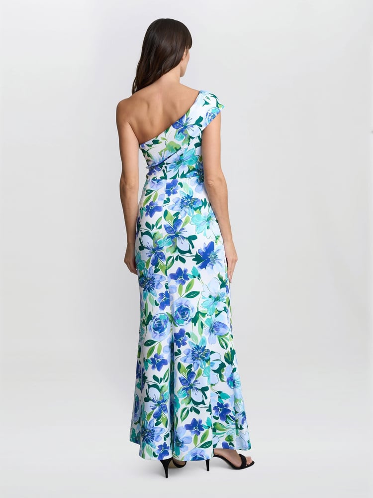 Gina Bacconi Blue Josie Printed Maxi Dress - Image 2 of 7