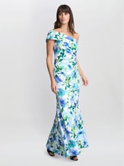 Gina Bacconi Blue Josie Printed Maxi Dress - Image 3 of 7