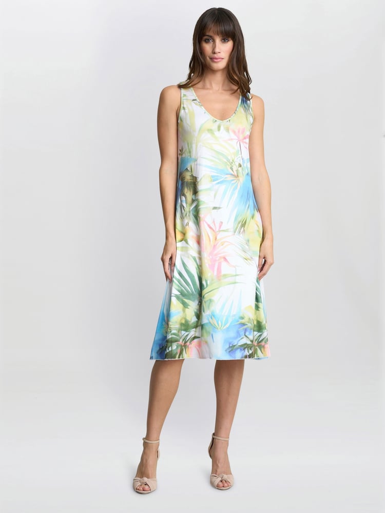 Gina Bacconi Green Emilia Double layer Dress - Image 2 of 5