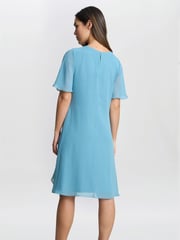 Gina Bacconi Blue Hallie Floral Print Tier Dress - Image 2 of 6
