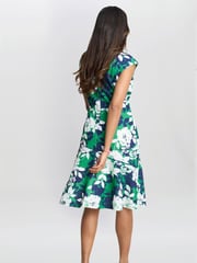 Green Gracey Floral Print Cap-Sleeve Dress - Image 2 of 5