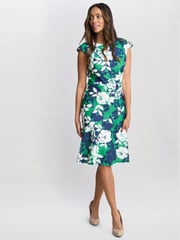 Green Gracey Floral Print Cap-Sleeve Dress - Image 3 of 5