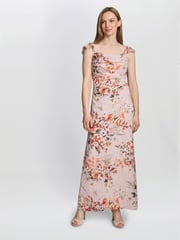 Gina Bacconi Cream Serenity Floral Print Chiffon Maxi Dress - Image 1 of 6
