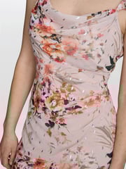 Gina Bacconi Cream Serenity Floral Print Chiffon Maxi Dress - Image 5 of 6