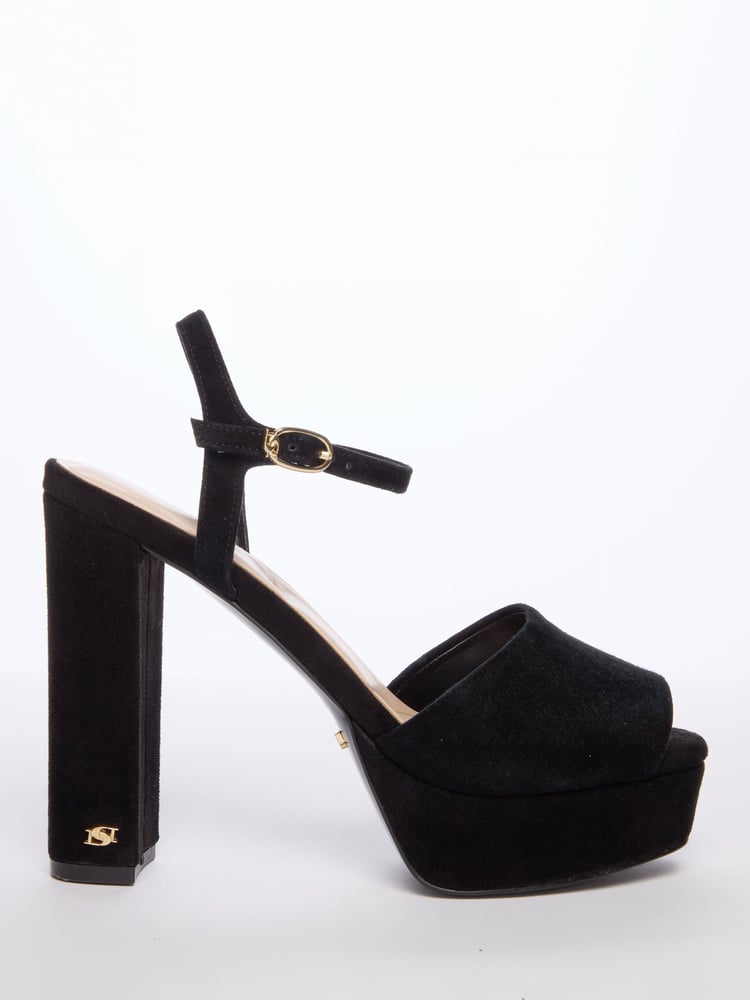 Dune London Black Mayci Ultra Platform Sandals - Image 1 of 5