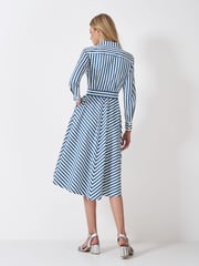 Crew Clothing White Stripe 100% Cotton Shirt Dress - Image 2 of 5