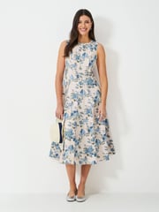 Crew Clothing Pink Panelled Fit And Flare Dress - Image 1 of 5