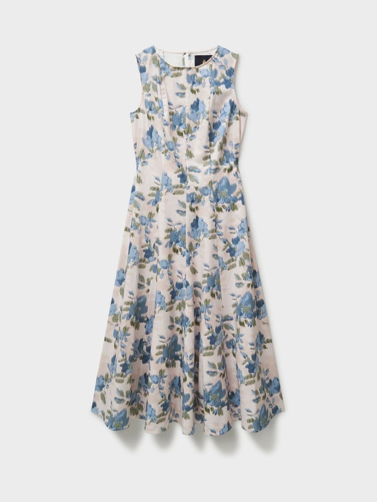 Crew Clothing Pink Panelled Fit And Flare Dress - Image 5 of 5