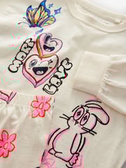 Pink/Cream 100% Cotton Joggers Pyjamas 3 Pack (3-16yrs) - Image 13 of 14