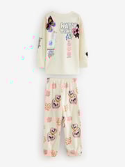 Pink/Cream 100% Cotton Joggers Pyjamas 3 Pack (3-16yrs) - Image 7 of 14