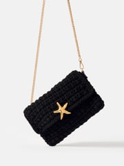Mint Velvet Black Woven Crossbody Bag - Image 4 of 6