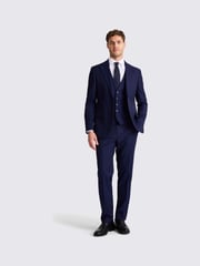 MOSS Ink Blue Tailored Fit Stretch Jacket - Image 3 of 4