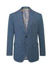 Skopes Blue Single Breasted Tailored Fit Calvados Linen Blend Suit Waistcoat - Image 4 of 5