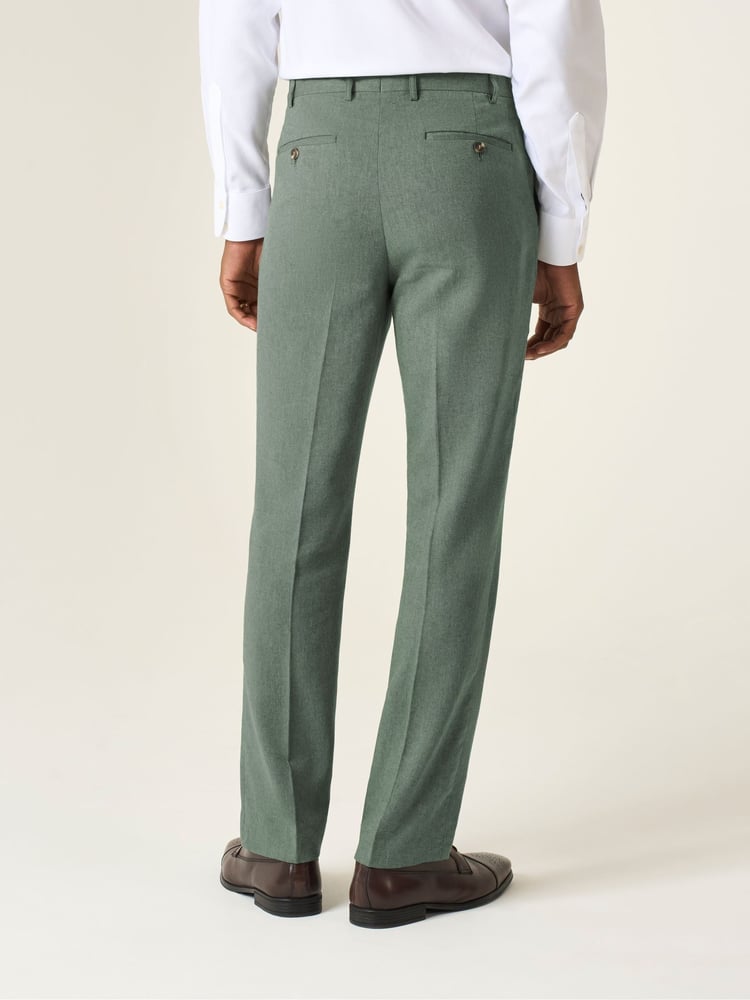 Skopes Green Tailored Fit Calvados Linen Blend Suit Trousers - Image 2 of 6