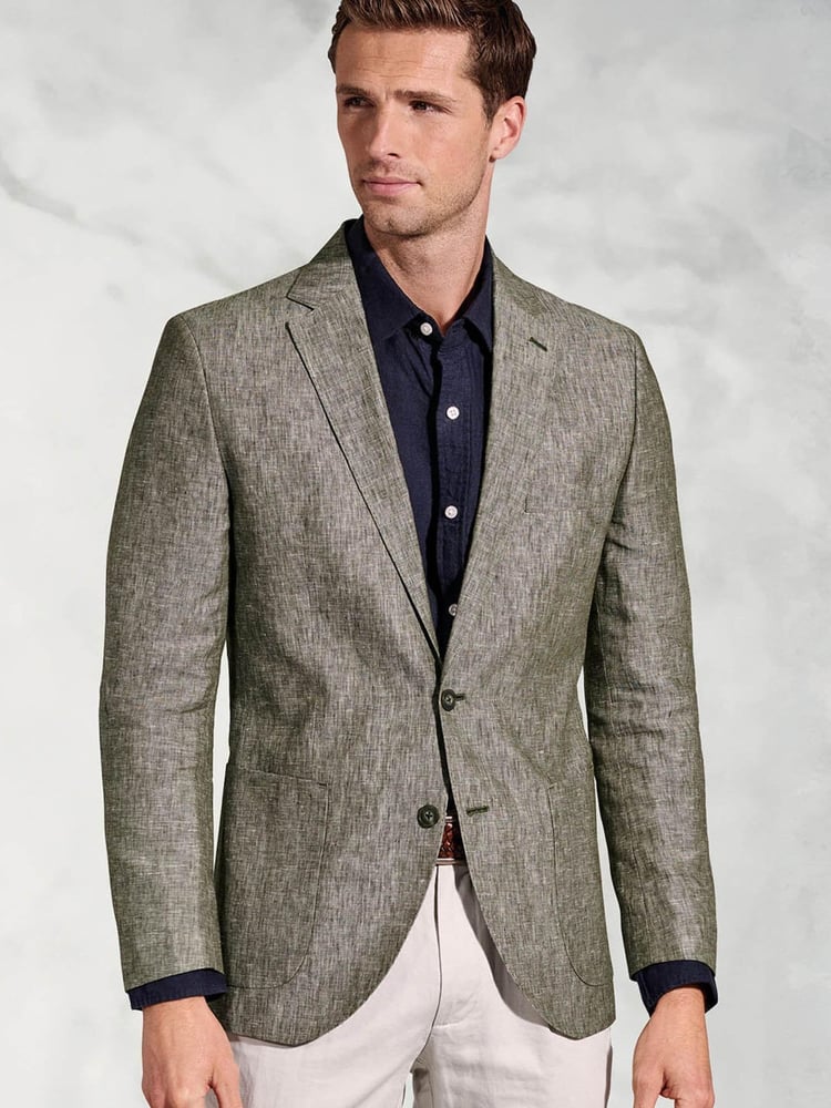 Brook Taverner Green 100% Linen Jacket - Image 1 of 5