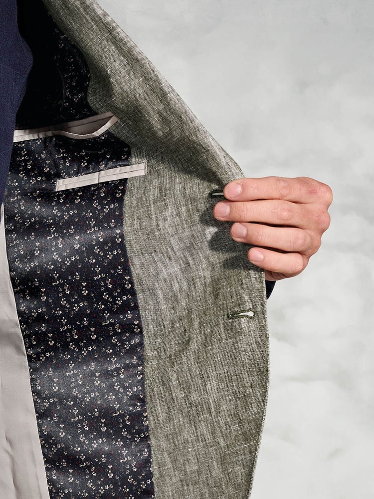 Brook Taverner Green 100% Linen Jacket - Image 2 of 5