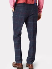 Brook Taverner Blue Check Wool Suit Trousers - Image 2 of 2