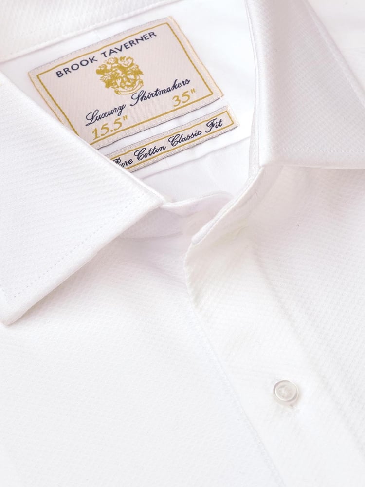 Brook Taverner White Dinner Shirt With Marcella 100% Cotton Bib - Image 2 of 3