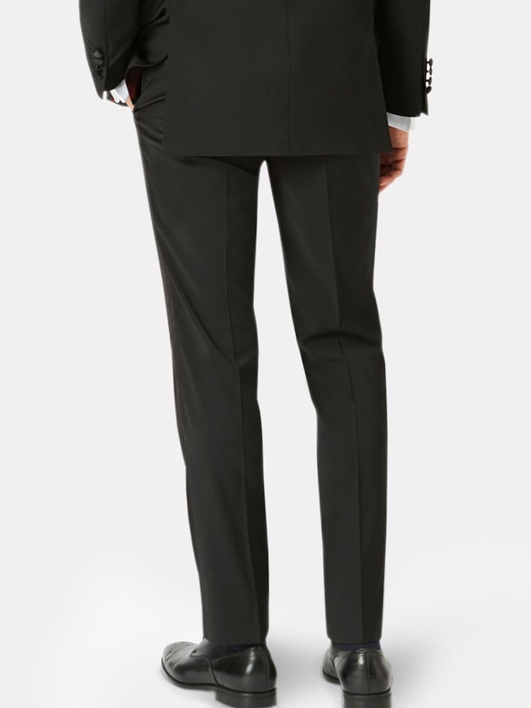 Brook Taverner Black Wool Blend Dinner Suit Trousers - Image 2 of 2