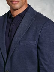 Brook Taverner Blue Jersey Subtle Puppytooth Jacket - Image 3 of 5