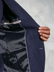 Brook Taverner Blue Jersey Subtle Puppytooth Jacket - Image 5 of 5