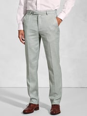 Brook Taverner Green Textured Occasion Suit Trousers - Image 1 of 2