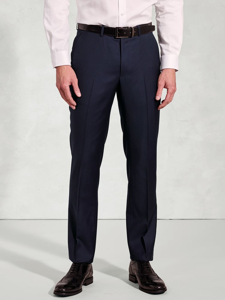 Brook Taverner Blue Wool Suit Trousers - Image 1 of 2