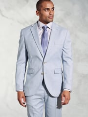 Brook Taverner Blue Textured Occasion Suit Jacket - Image 1 of 6