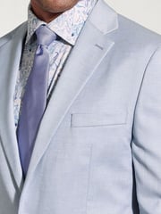 Brook Taverner Blue Textured Occasion Suit Jacket - Image 4 of 6