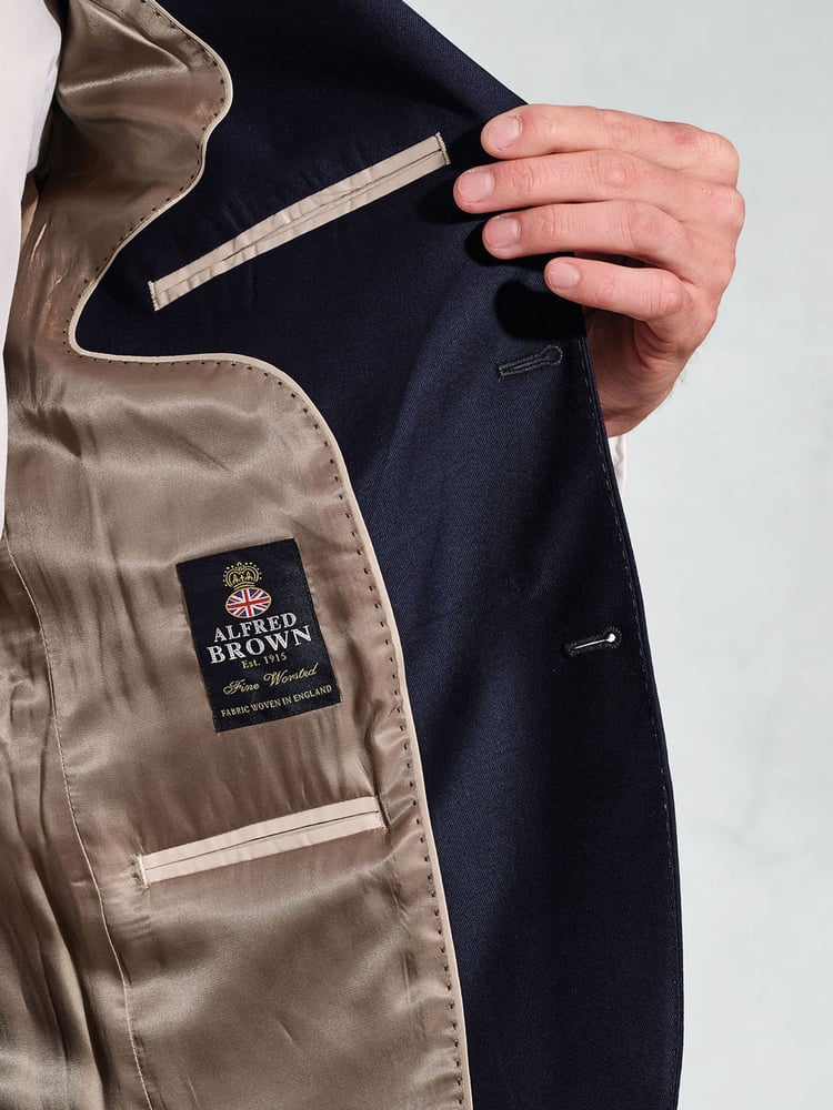 Brook Taverner Blue Wool Suit Jacket - Image 5 of 5