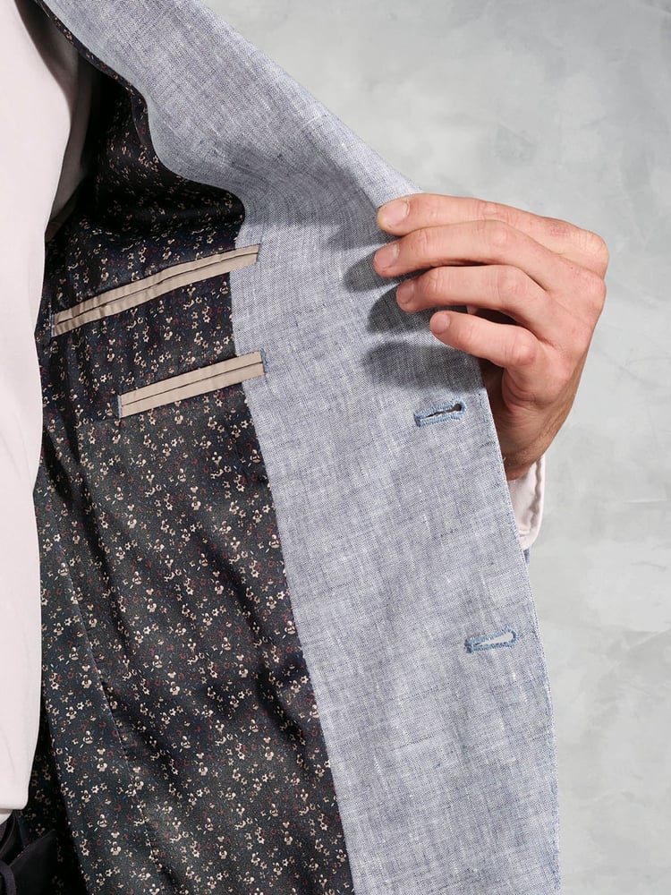 Brook Taverner Blue Pure Linen Jacket - Image 5 of 5
