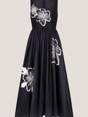 Monsoon Black Sophie Embroidered Fit & Flare Midi Dress - Image 5 of 5