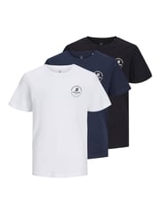 JACK & JONES JUNIOR Blue Short Sleeve T-Shirts 3 Pack - Image 1 of 3