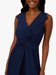 Adrianna Papell Blue Twist Front Overlay Jumpsuit - Image 5 of 6