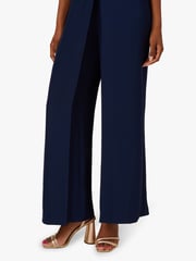 Adrianna Papell Blue Twist Front Overlay Jumpsuit - Image 6 of 6