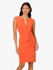 Adrianna Papell Red Keyhole Jersey Short Dress - Image 1 of 6